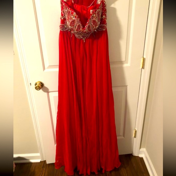 Sherri Hill Dresses & Skirts - Sherri Hill Red Beaded Prom Dress